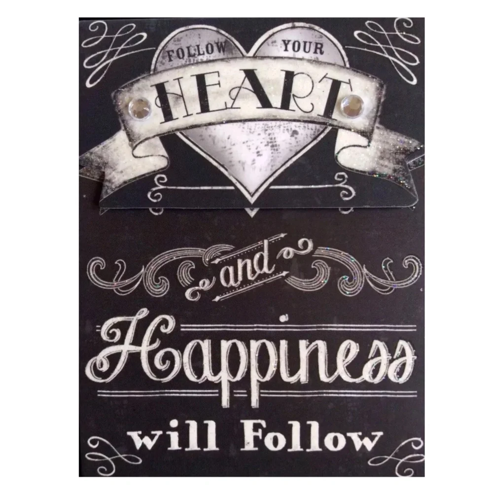 Punch Studio Embellished Purple Happiness Heart Mini Pocket Notepad (86645)